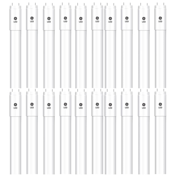(case of 20) GE 35773 Type A Plug and Play LED Tube LED18ET8/G/4/865, replacement for T8 Fluorescent, 48 inch tube, 6500K, 2300 lumens, 18 watts