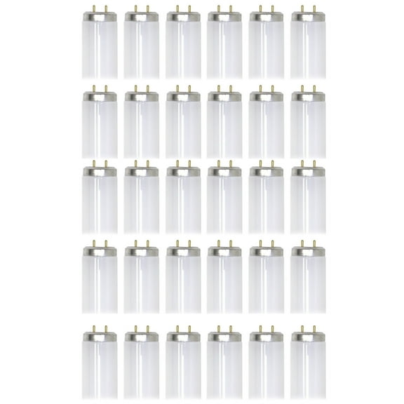 (case of 30 tubes) GE 66474 - F34/CX41/WM/ECO Straight T12 Fluorescent Tube Light Bulb, 4100K, 34 watt, 48 inches