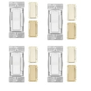 case of 4 Eaton WFD30-C2 Wi-Fi Smart Universal Dimmer Works with Alexa, Color Change Kit White/Light Almond/Ivory   A Certified for Humans Device
