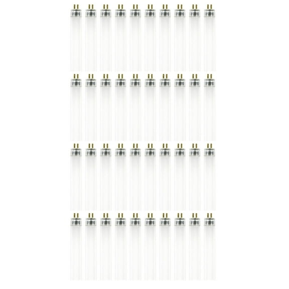 (case of 40) GE Lighting 46705 28 Watt 2900 Lumen T5 Light Bulb with Miniature Bi-Pin Base, 3500K, Ecolux Starcoat 45.8 inch Fluorescent Lamp