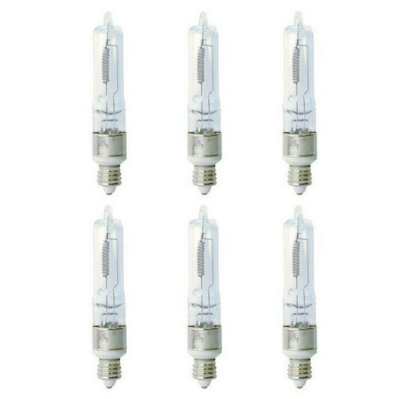(case of 6) GE 43699 Quartzline EHT, T4, 250W Stage and Studio, 250 Watt, 120 Volt, Mini-Candelabra Base, 2950K, Q250CL/MC, 5000 lumens