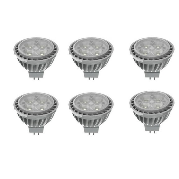 (case of 6) GE 69924 Energy Smart LED Flood Light, 7 watt, 12 volt, MR16, 2-Pin (GU5.3) Base, 370 lumens, 83 CRI, 2700 K