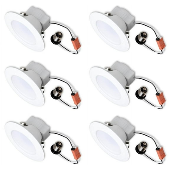 (case of 6) GE 95853 LED Recessed Downlight Complete recessed Lighting Kit, 2700K, Round 4 inch, Medium base Easy Replacement