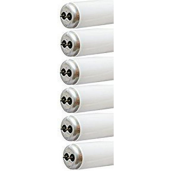 (case of 6) GE 97319 Linear Fluorescent, Office and Work Spaces, 15 watt T8, 3500K Bright White, 18 inch tube