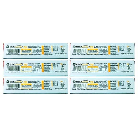 (case of 6) Ge 93896 ProLine T12 1 bulb Residential/Commercial Fluorescent Light Electronic Rapid Start Ballast