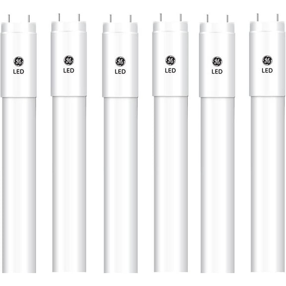 (case of 6 tubes) GE 35913 LED Tube, Plug and Play Type A, T8 fluorescent replacement, 48 inch linear Tube, 6500K Daylight, 15 watt, 1800 lumens