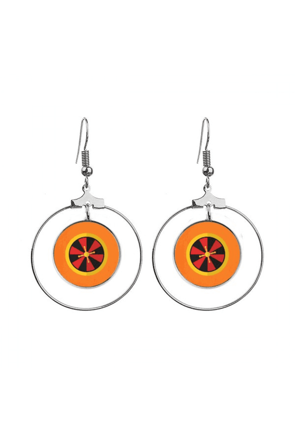casino turntable element illustration earrings dangle hoop jewelry drop circle