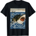 thumbnail image 1 of cat Hunting Shark T-Shirt unisex T-Shirt, 1 of 6