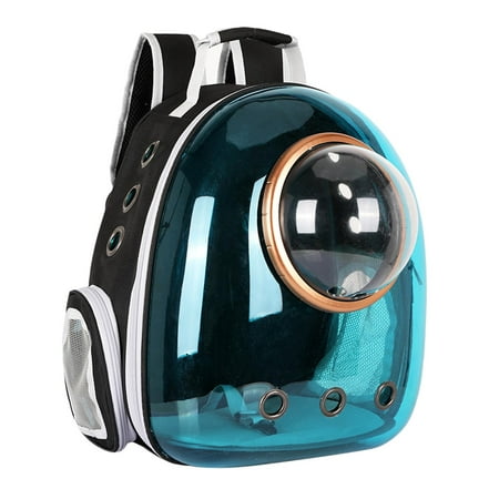 cat and Clear Capsule Backpack Travel Sightseeing Knapsack Blue
