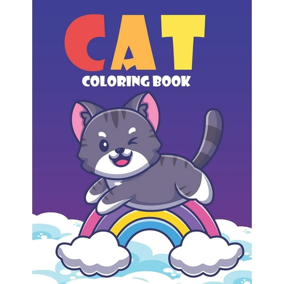 cat coloring book: 30 cat to color, cute cat and kitten coloring book, (Paperback)