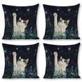 thumbnail image 1 of cat grass starslinen throw pillowcase decoration pillowcase gifting preferred 20x20 inch cushion cover 4 sets sofa pillowcase sofa bedroom living room car, 1 of 8