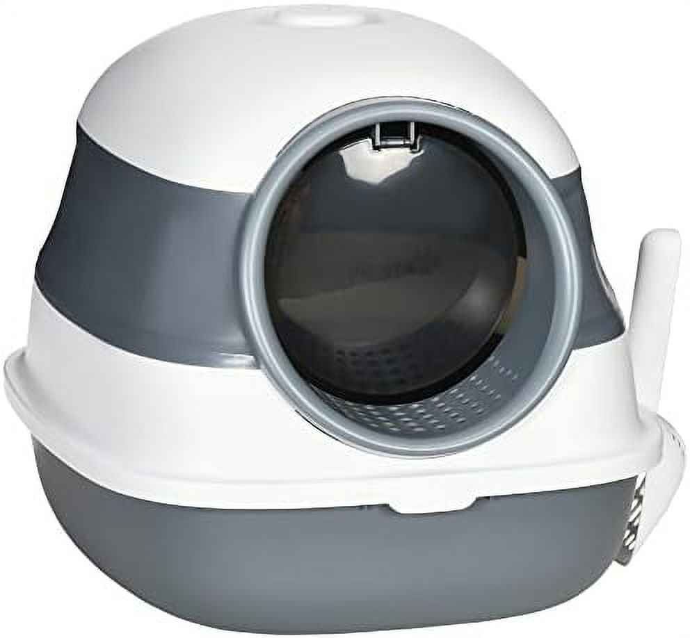 cat litter box with lid, covered litter box w/high sides, air freshener, large twoway entrance