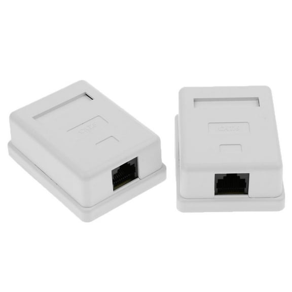 cat six Surface Mount Box With Jack Punch Down Jack And Network Female Connector - 2 Pack