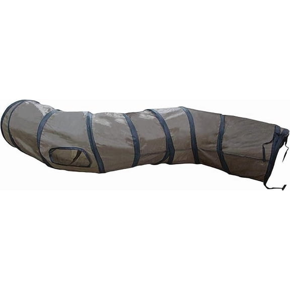 PetLike S Way Cat Tunnel, Collapsible Pop up Pet Tube Play Toy with Ball (Brown)