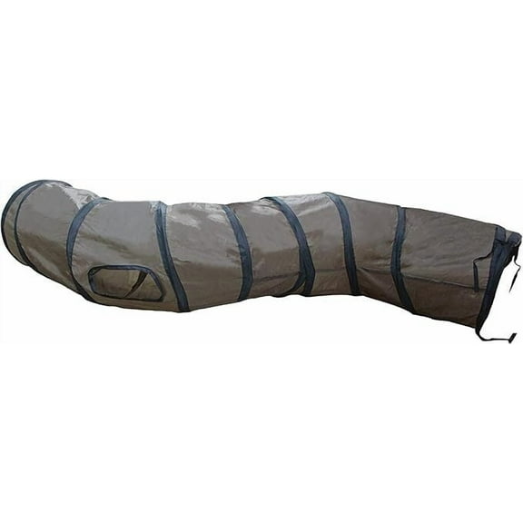 PetLike S Way Cat Tunnel-Brown | Collapsible Pop-up Pet Tube Hideaway Play Toy with Ball