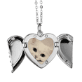 thumbnail image 1 of cat white kitty pet animal relax angel wings necklpendant fashion, 1 of 4