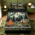 thumbnail image 1 of catabedysis Rustic Camo Camping Zipper Full Size Comforter Sets with Fitted Sheet and 2 Pillowcases,Vintage Camouflage Print Zipper Bedding Set For Boys,Green,Black Reversible,4 Pieces, 1 of 7