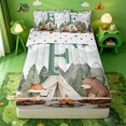 thumbnail image 1 of catabedysis Travel Trailers Themed Letter F Zipper Full Size Comforter Sets with Fitted Sheet and 2 Pillowcases,Happy Camping Outdoor Adventure Zipper Bedding Set,Polkadot Reversible,4 Pieces, 1 of 7