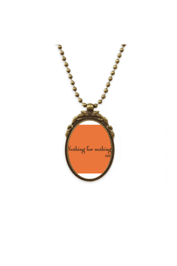 catchword nothing for nothing antique necklace vintage bead pendant keychain