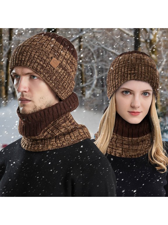 category Hats and Earflap Caps — Lightweight Knit Winter Coif Windproof Hood Hat for Adults