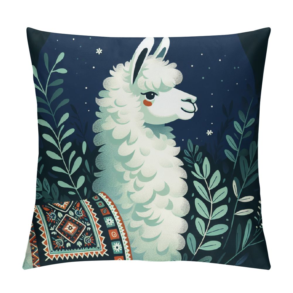 Printed Cartoon Fashion Vintage Sofa Cushion Pillow Pillowcase