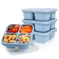 thumbnail image 1 of cbzote Divided Meal Prep Lunch Containers Reusable Snack with 4 Compartments for Kids Adults Food Storage Ideal School Work Travel, 1 of 7