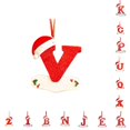 thumbnail image 1 of cbzote Letter Christmas Decorations Ornaments Set 26 Festive Home Hanging Alphabet Tree Holiday Party Supply, 1 of 6