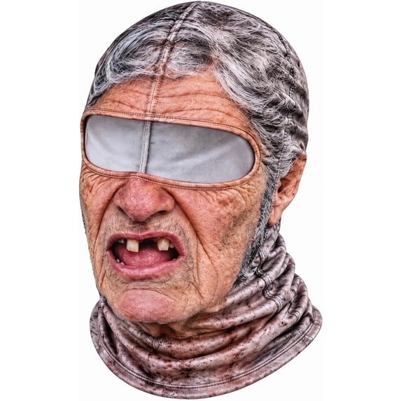 cbzote Old Man Ski Mask Winter Funny 3D Printed Full Face Realistic ...