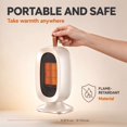 cbzote Portable Space Heater with Personal Space Fit, Quiet Fanless ...