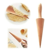 cbzote Wooden Pizzelle Cone Roller Waffle Roll Forming Tool Ice Cream Cone Shaping Mold for Homemade Baking Dessert Making