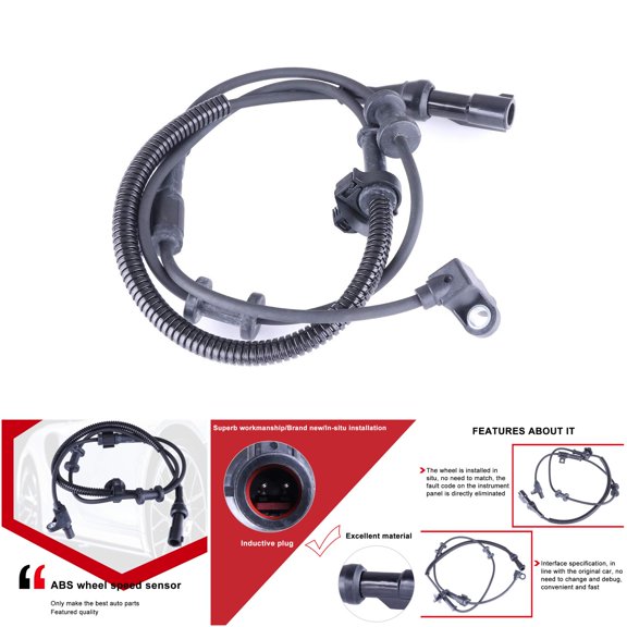 cciyu 102138-5210-1525393091 Speed Sensor for Brake System Replacement - ABS Wheel Speed Sensor for Ford Excursion & F-Series Trucks (2000-2005)