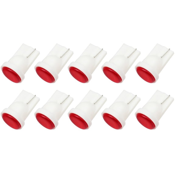 cciyu 10x T10 Red LED Bulb 12V/24V-40MA-18LM Instrument Cluster Dash Panel Lights