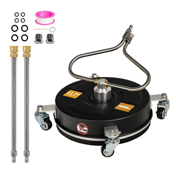 cciyu 13.7 Inch Stainless Steel Surface Cleaner Pressure Washer Attachments 1/4" Quick Connector