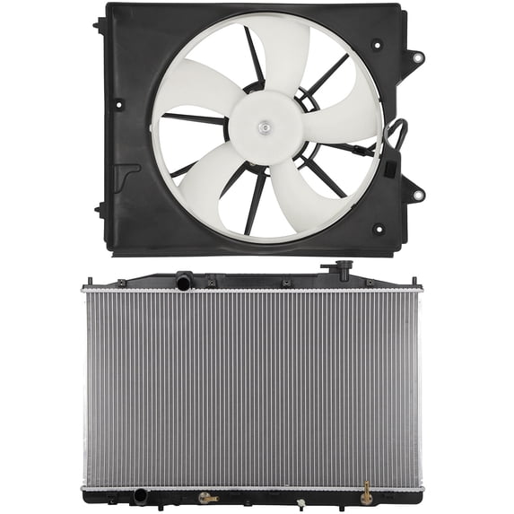 cciyu 13208 Radiator 601360 Cooling Fan Replacement for 2011-2017 for Honda for Odyssey 3.5L