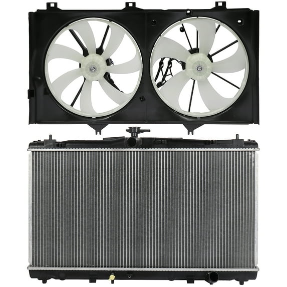 cciyu 13270 Radiator and 163610 Cooling Fan Replacement for 2013-2018 For Toyota for Avalon 2015-2017 For Toyota for Camry XSE