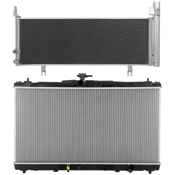 cciyu 13338 Radiator 3996 condenser Replacement for 2012-2017 For Toyota for Camry 2.5L