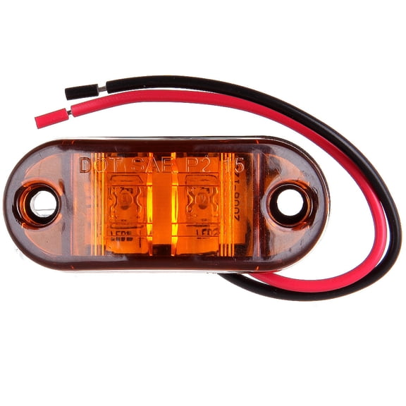 cciyu 1x 2.5" Oval Trailer Truck Fender Light LED Trailer Truck Clearance Side Marker Light Amber Light Universal Mount Side Marker Trailer Lights Surface Mount Waterproof