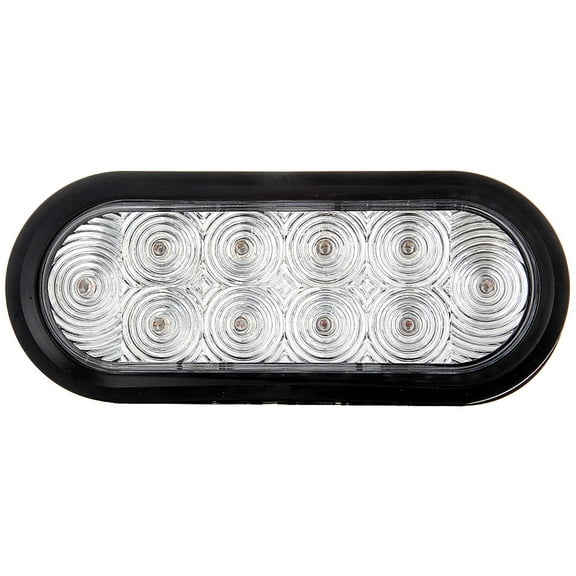 cciyu 1x 6" Oval 10 Led Trailer Tail Lights Oval Led Stop Turn Tail Lights Clear Len Clear Light Waterproof Stop Brake Turn Trailer Lights for Truck RV Boat Bus Lorry Camper Van Caravan