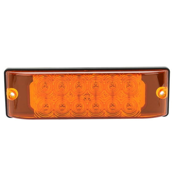 cciyu 1x Rectangle 12 Led Side Marker Lamps Clearance Lights Indicators Turn Siganals LED Marker lights Amber Light Waterproof Sealed Rectangular Led trailer lights Turn Signal and Parking Light