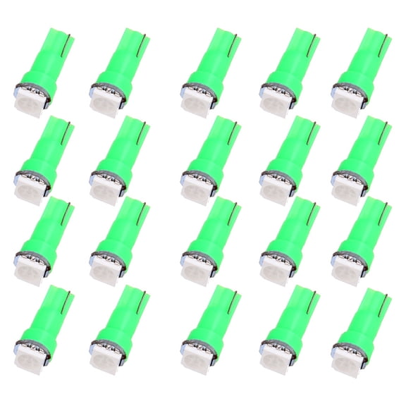 cciyu 20x Blue T5 Blue Dashboard Instrument Panel Instrument Speedometer Gauge Cluster 37 73 74 79 17 57 5050 1-SMD LED Light Bulb 12V (green)