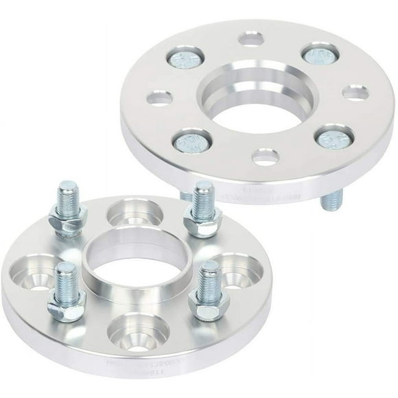 cciyu 2X Wheel Spacers 4x100 12x1.5 57.1 15mm Silver Compatible with 1980-1987 for Audi 4000 1984-1991 for BMW 318i