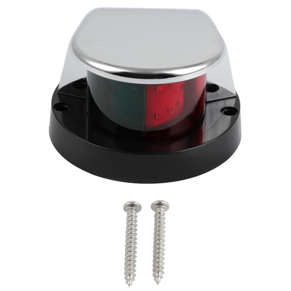 cciyu 2pcs Red/Green LED Boat Navigation Lights Marine LED Navigation Light Boat Bow Light Red and Green Marine LED Bow Lights for Pontoon Skiff Small Boat Stainless Steel,12V