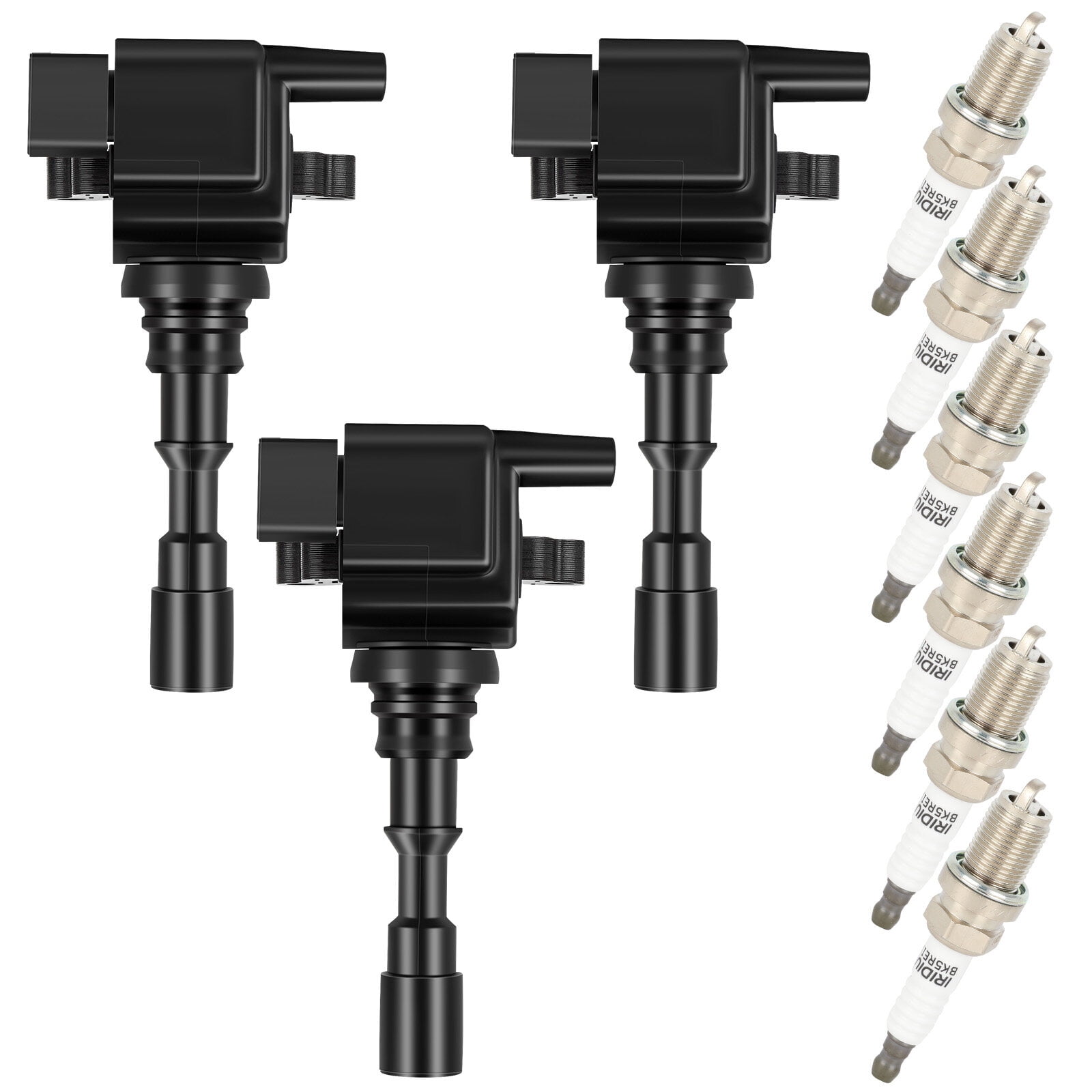 cciyu 3 ignition coils with 6 iridium Spark Plugs for Kia Sorento 2003-2006 3.5L V6 UF431 27300-39800