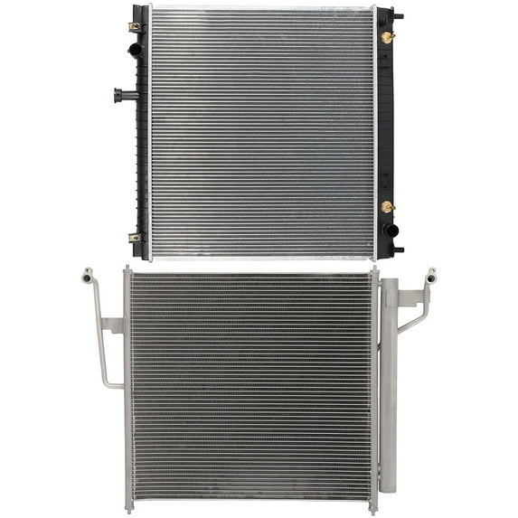 cciyu 3239 Condenser and 2691 Radiator Replacement for 2004-2010 for INFINITI for QX56 2005-2015 for Nissan for Armada 2004 for Nissan for Pathfinder Armada 2004-2015 for Nissan for Titan