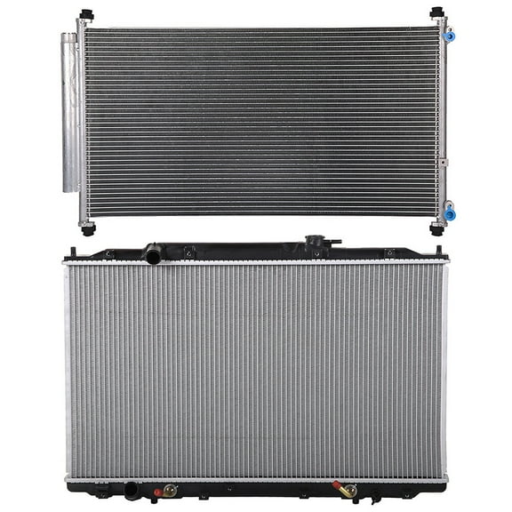 cciyu 3246 Condenser and 2806 Radiator Replacement for 2005-2010 for Honda for Odyssey
