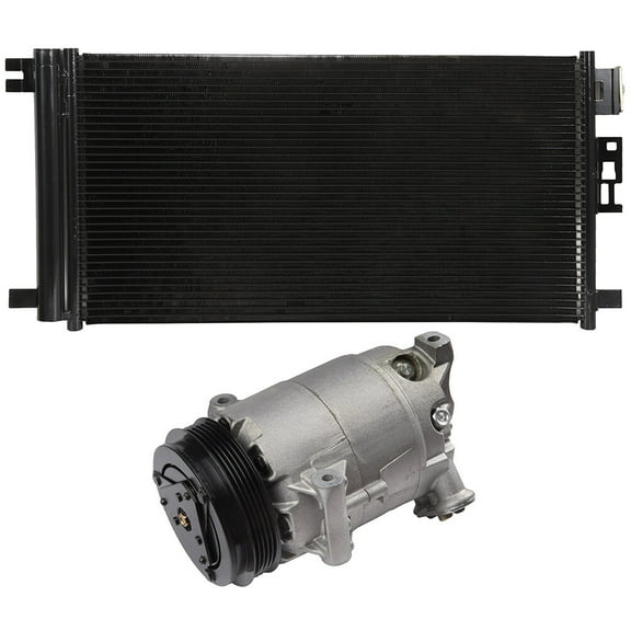 cciyu 3279 Condenser and AC Compressor 20741C Replacement fit for 2007-2008 for Chevrolet for Malibu 2007-2009 for Pontiac for G6