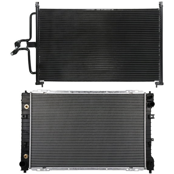 cciyu 3298 Condenser and 2307 Radiator Replacement for 2004-2007 for Ford for Escape 2005-2006 for Mazda for Tribute 2005-2007 for Mercury for Mariner