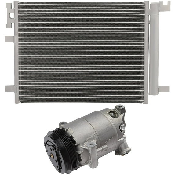 cciyu 3462 Condenser and AC Compressor 20741C Replacement fit for 2007-2010 for Chevrolet for HHR