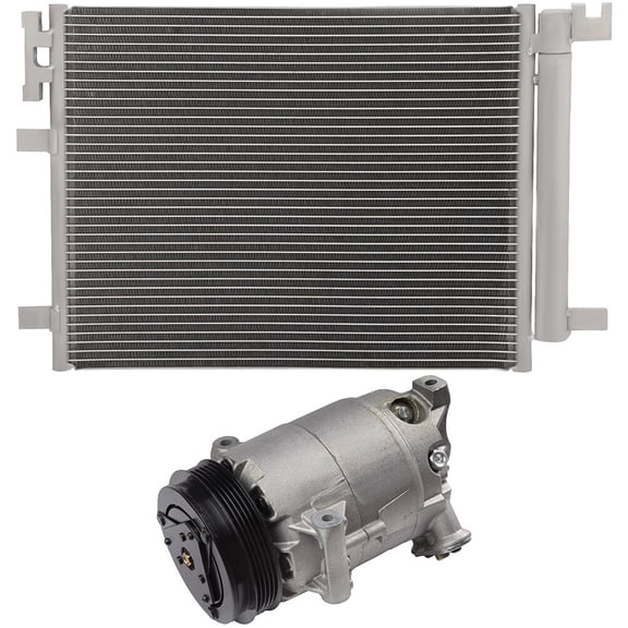 cciyu 3462 Condenser and AC Compressor 20741C Replacement fit for 2007-2010 for Chevrolet for HHR