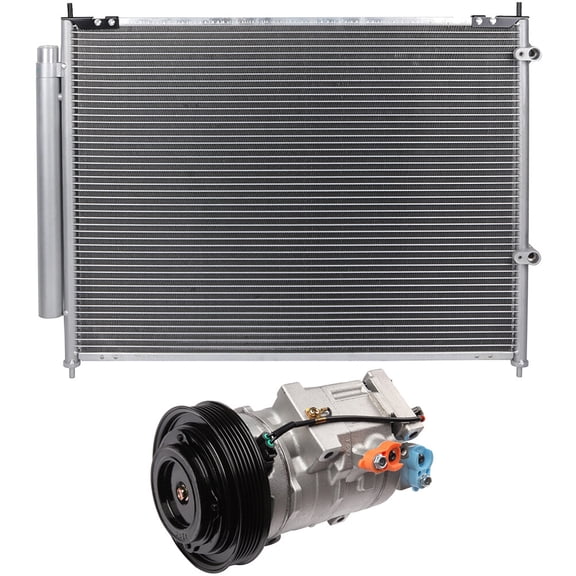 cciyu 3506 Condenser and AC Compressor 10840C Replacement fit for 2009-2014 for Honda for Ridgeline